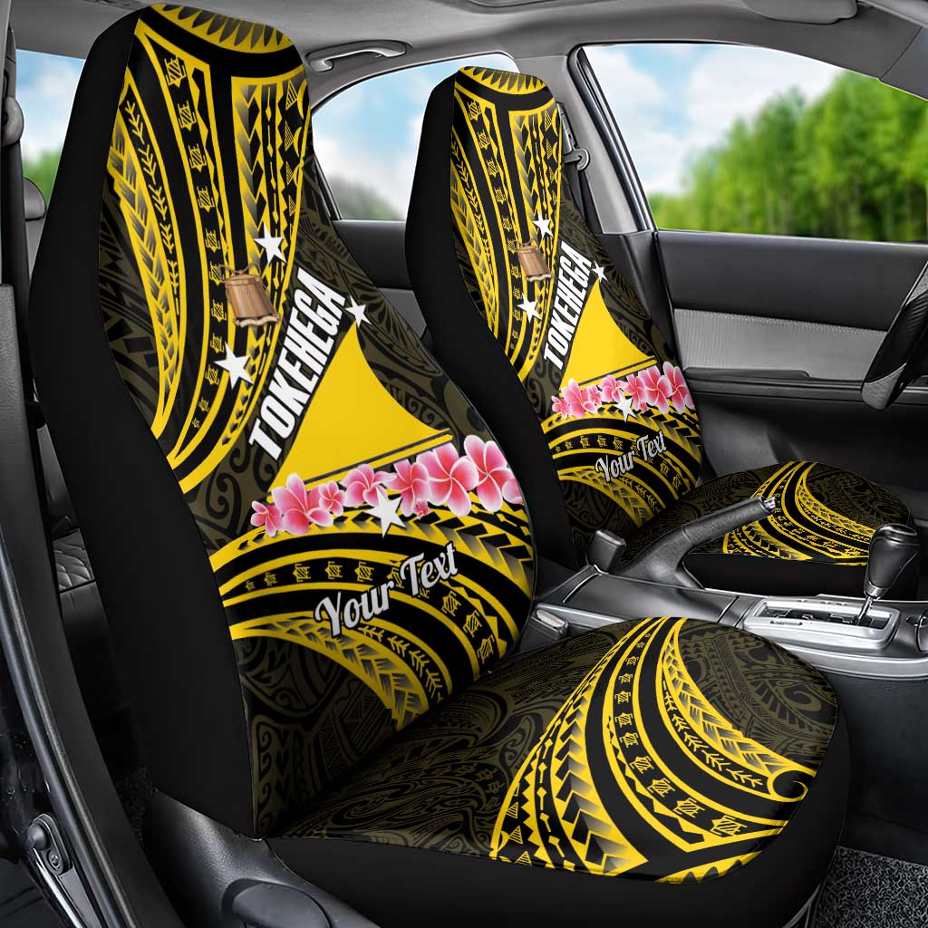Personalised Tokelau Tokehega Day Car Seat Cover Tokelauan Tatau Black Color LT14 - Polynesian Pride