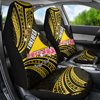 Personalised Tokelau Tokehega Day Car Seat Cover Tokelauan Tatau Black Color LT14 - Polynesian Pride