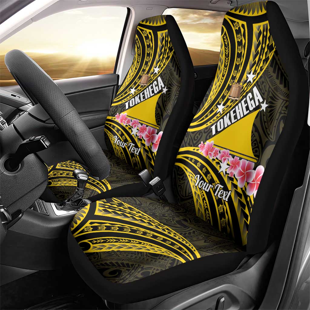 Personalised Tokelau Tokehega Day Car Seat Cover Tokelauan Tatau Black Color LT14 - Polynesian Pride