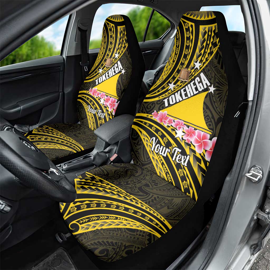 Personalised Tokelau Tokehega Day Car Seat Cover Tokelauan Tatau Black Color LT14 - Polynesian Pride