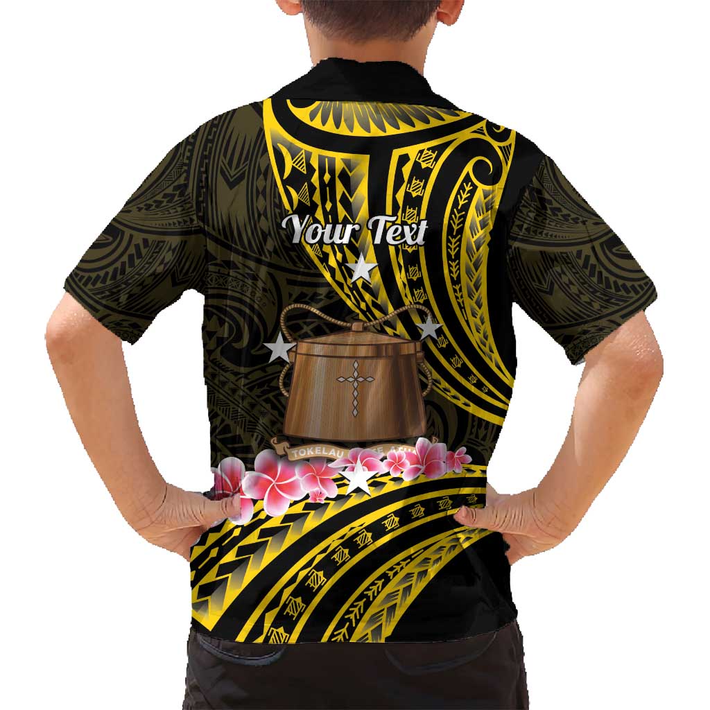 Personalised Tokelau Tokehega Day Family Matching Long Sleeve Bodycon Dress and Hawaiian Shirt Tokelauan Tatau Black Color LT14 - Polynesian Pride