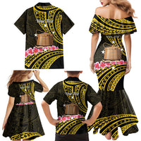 Personalised Tokelau Tokehega Day Family Matching Mermaid Dress and Hawaiian Shirt Tokelauan Tatau Black Color LT14 - Polynesian Pride
