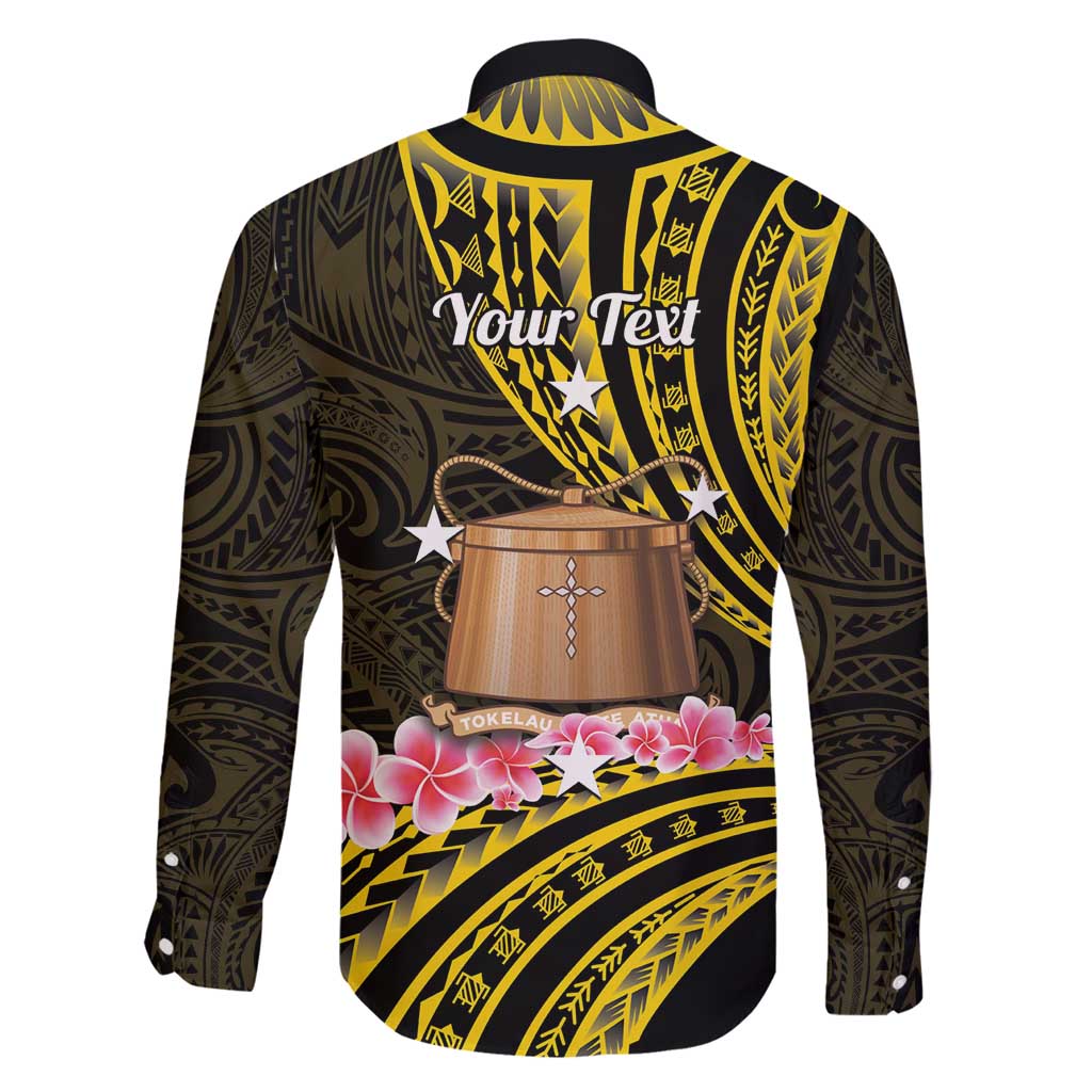 Personalised Tokelau Tokehega Day Family Matching Off Shoulder Short Dress and Hawaiian Shirt Tokelauan Tatau Black Color LT14 - Polynesian Pride