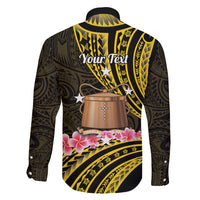 Personalised Tokelau Tokehega Day Family Matching Off Shoulder Short Dress and Hawaiian Shirt Tokelauan Tatau Black Color LT14 - Polynesian Pride