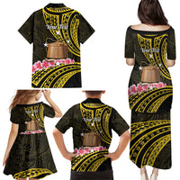 Personalised Tokelau Tokehega Day Family Matching Puletasi and Hawaiian Shirt Tokelauan Tatau Black Color LT14 - Polynesian Pride
