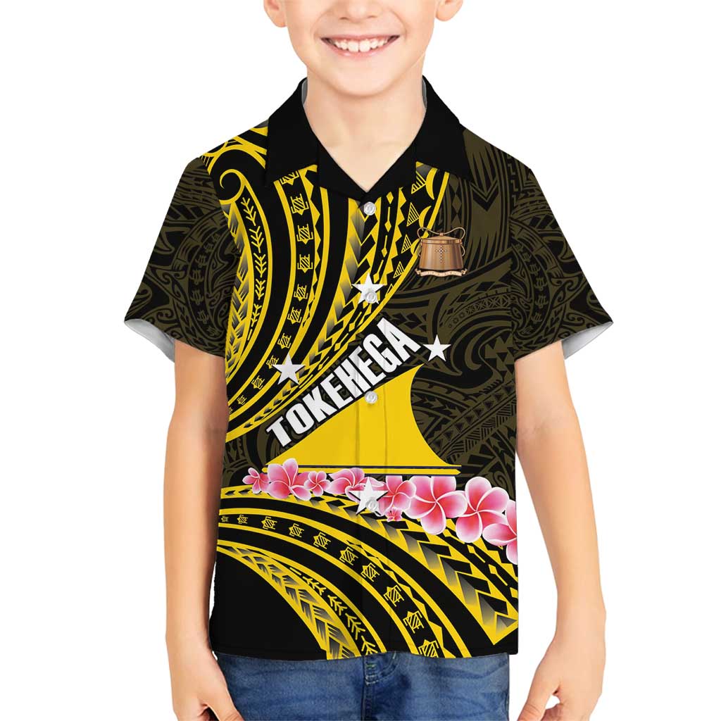 Personalised Tokelau Tokehega Day Family Matching Summer Maxi Dress and Hawaiian Shirt Tokelauan Tatau Black Color LT14 Son's Shirt Black - Polynesian Pride