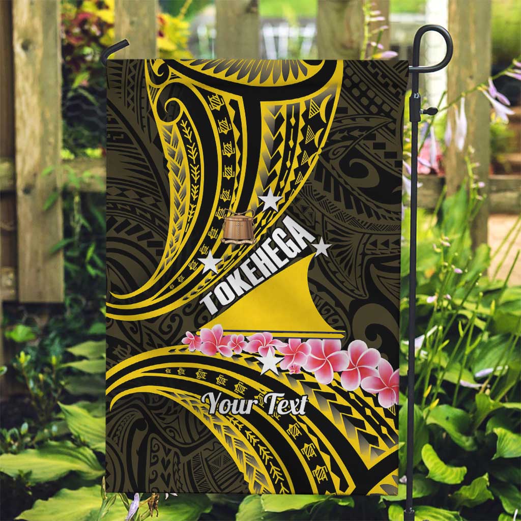 Personalised Tokelau Tokehega Day Garden Flag Tokelauan Tatau Black Color LT14 Garden Flag Black - Polynesian Pride