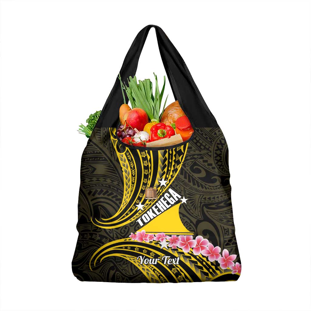 Personalised Tokelau Tokehega Day Grocery Bag Tokelauan Tatau Black Color LT14 1-pack One Size Black - Polynesian Pride