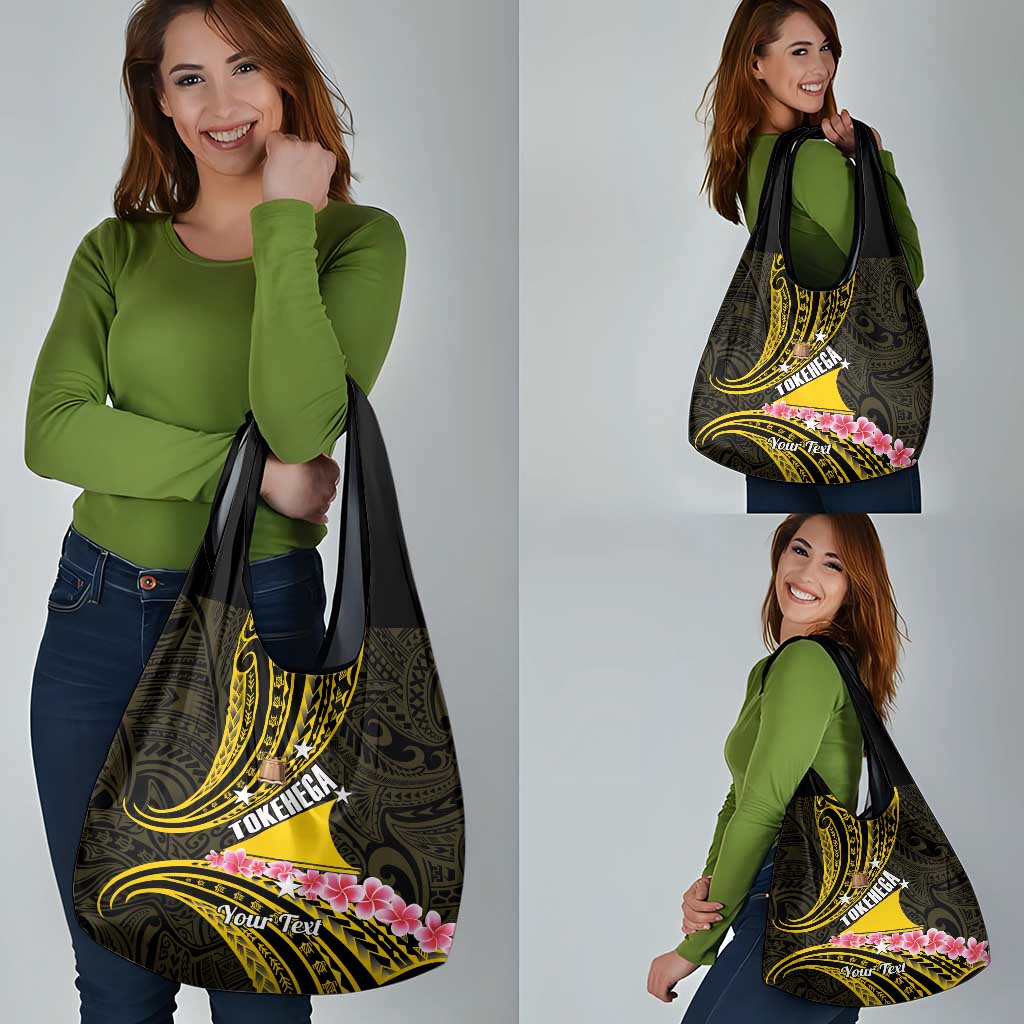 Personalised Tokelau Tokehega Day Grocery Bag Tokelauan Tatau Black Color LT14 - Polynesian Pride