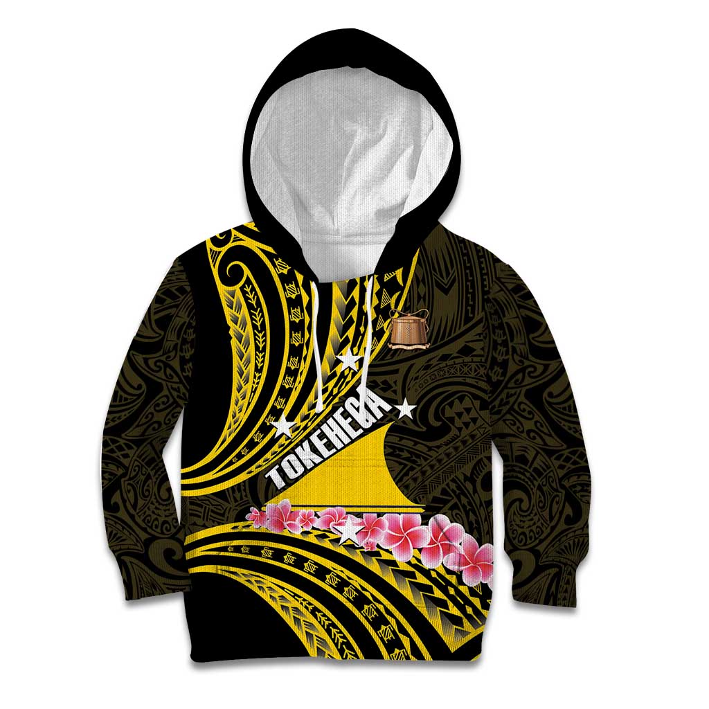 Personalised Tokelau Tokehega Day Kid Hoodie Tokelauan Tatau Black Color LT14 Hoodie Black - Polynesian Pride