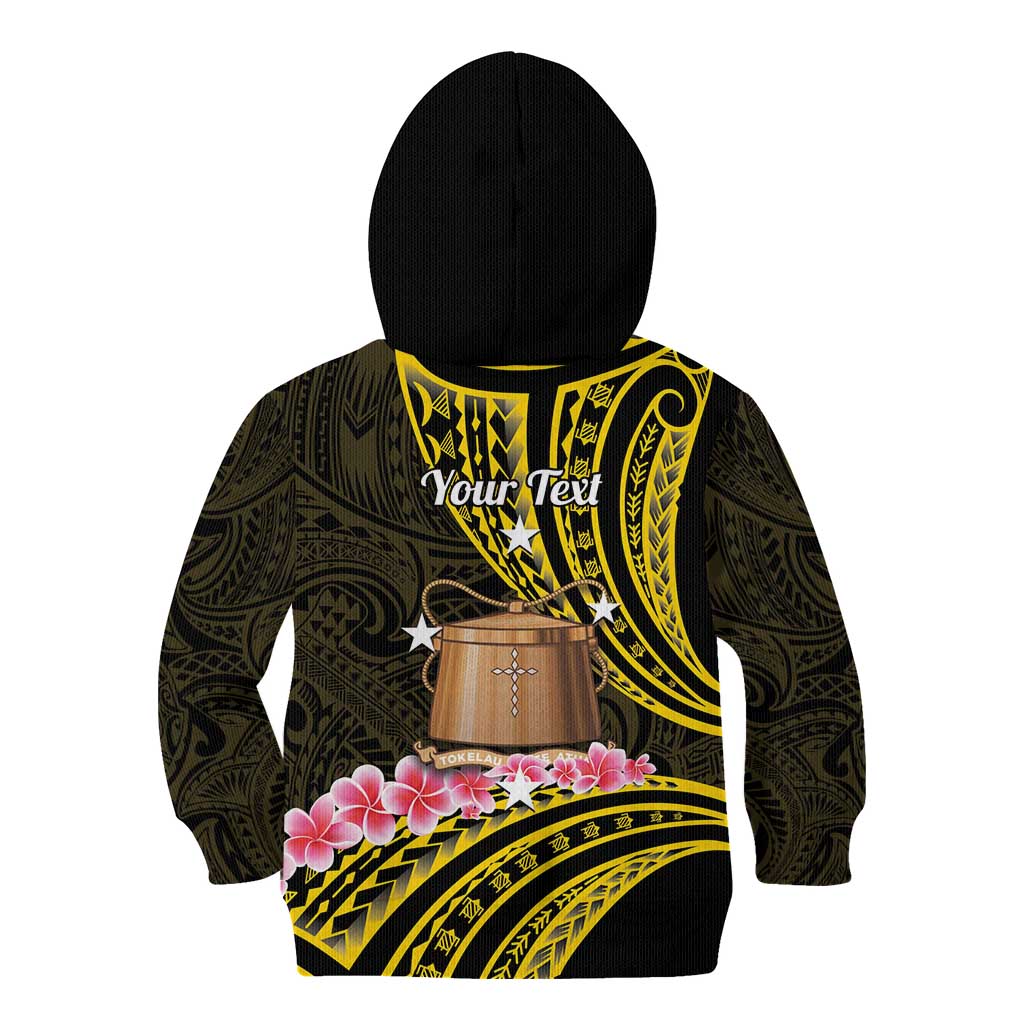 Personalised Tokelau Tokehega Day Kid Hoodie Tokelauan Tatau Black Color LT14 - Polynesian Pride