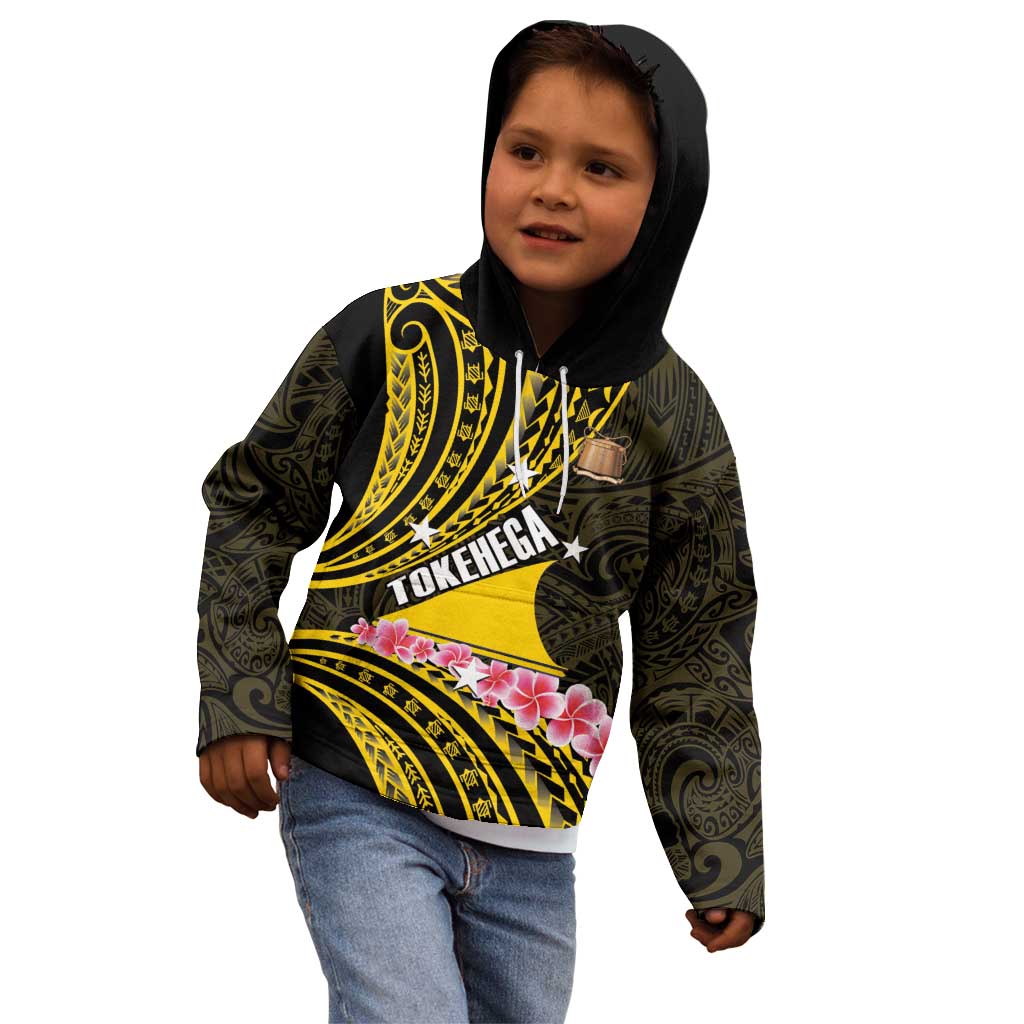 Personalised Tokelau Tokehega Day Kid Hoodie Tokelauan Tatau Black Color LT14 - Polynesian Pride