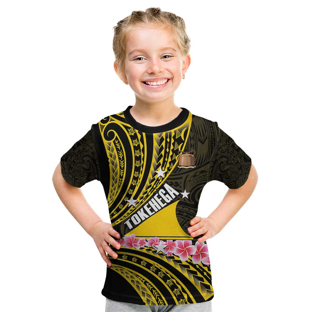 Personalised Tokelau Tokehega Day Kid T Shirt Tokelauan Tatau Black Color LT14 Black - Polynesian Pride