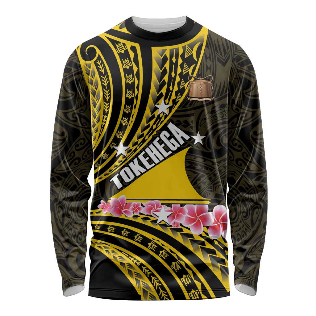 Personalised Tokelau Tokehega Day Long Sleeve Shirt Tokelauan Tatau Black Color LT14 Unisex Black - Polynesian Pride