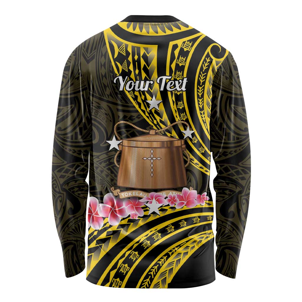 Personalised Tokelau Tokehega Day Long Sleeve Shirt Tokelauan Tatau Black Color LT14 - Polynesian Pride