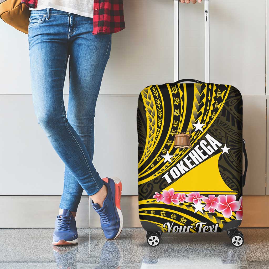 Personalised Tokelau Tokehega Day Luggage Cover Tokelauan Tatau Black Color LT14 - Polynesian Pride