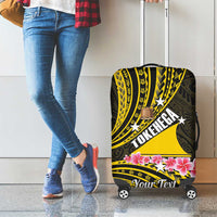 Personalised Tokelau Tokehega Day Luggage Cover Tokelauan Tatau Black Color LT14 - Polynesian Pride