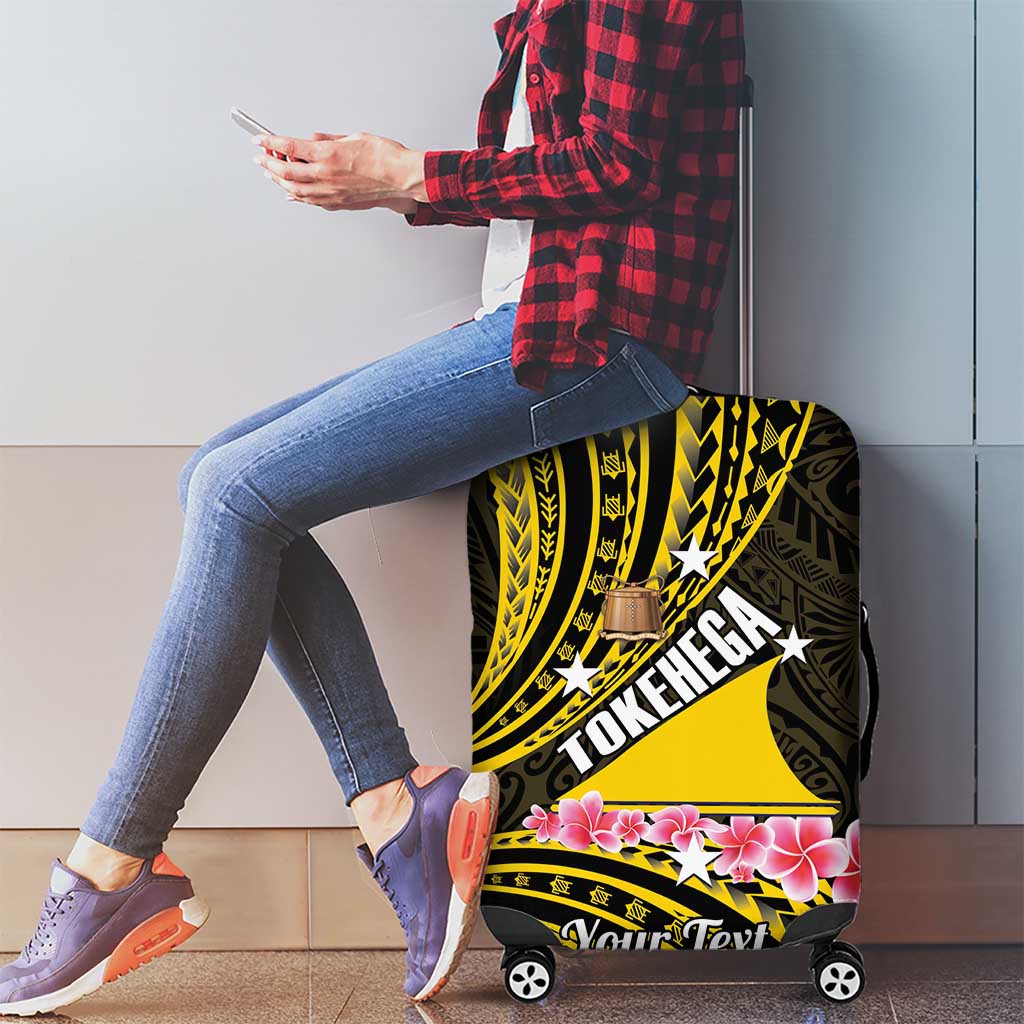 Personalised Tokelau Tokehega Day Luggage Cover Tokelauan Tatau Black Color LT14 - Polynesian Pride