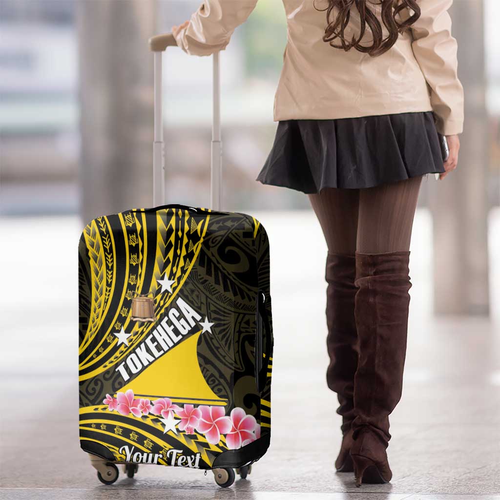 Personalised Tokelau Tokehega Day Luggage Cover Tokelauan Tatau Black Color LT14 - Polynesian Pride