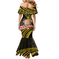Personalised Tokelau Tokehega Day Mermaid Dress Tokelauan Tatau Black Color LT14 - Polynesian Pride