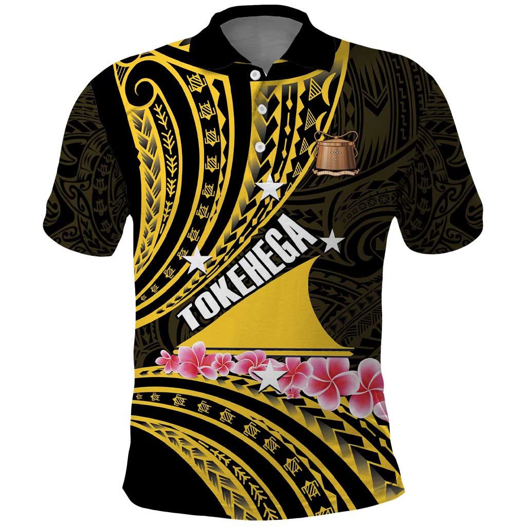 Personalised Tokelau Tokehega Day Polo Shirt Tokelauan Tatau Black Color LT14 Black - Polynesian Pride