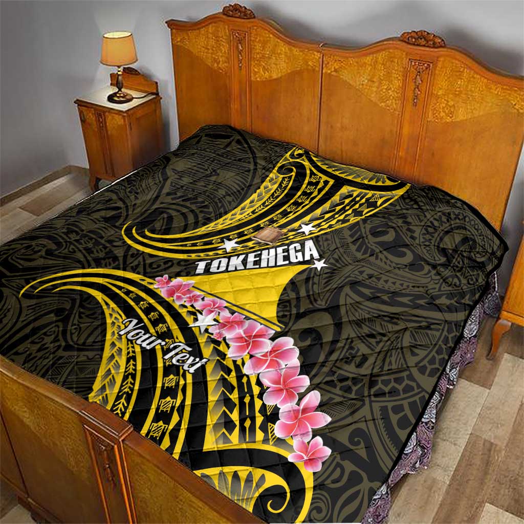 Personalised Tokelau Tokehega Day Quilt Tokelauan Tatau Black Color LT14 - Polynesian Pride