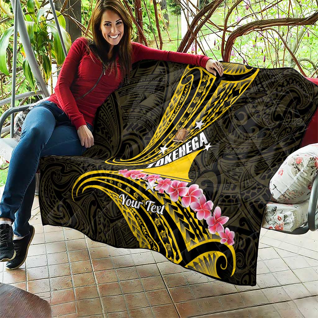 Personalised Tokelau Tokehega Day Quilt Tokelauan Tatau Black Color LT14 - Polynesian Pride