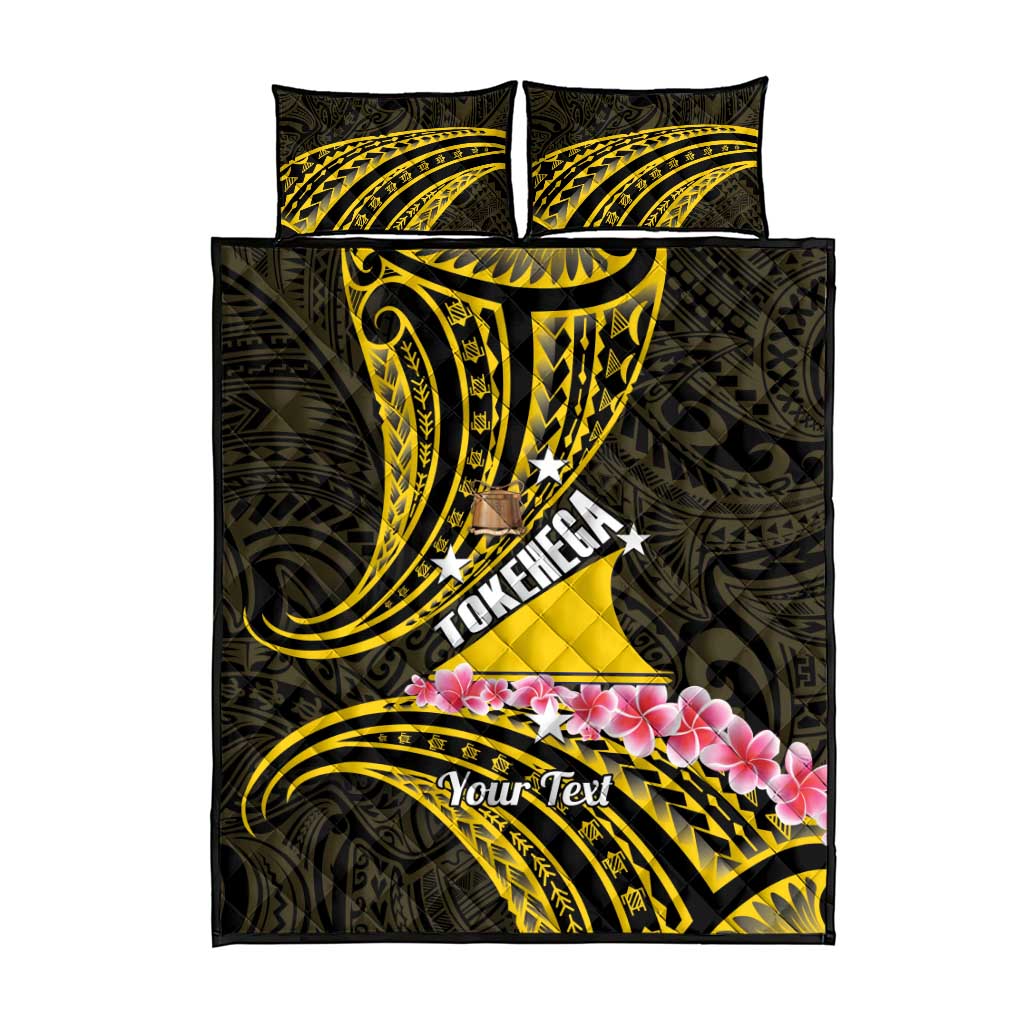 Personalised Tokelau Tokehega Day Quilt Bed Set Tokelauan Tatau Black Color LT14 - Polynesian Pride