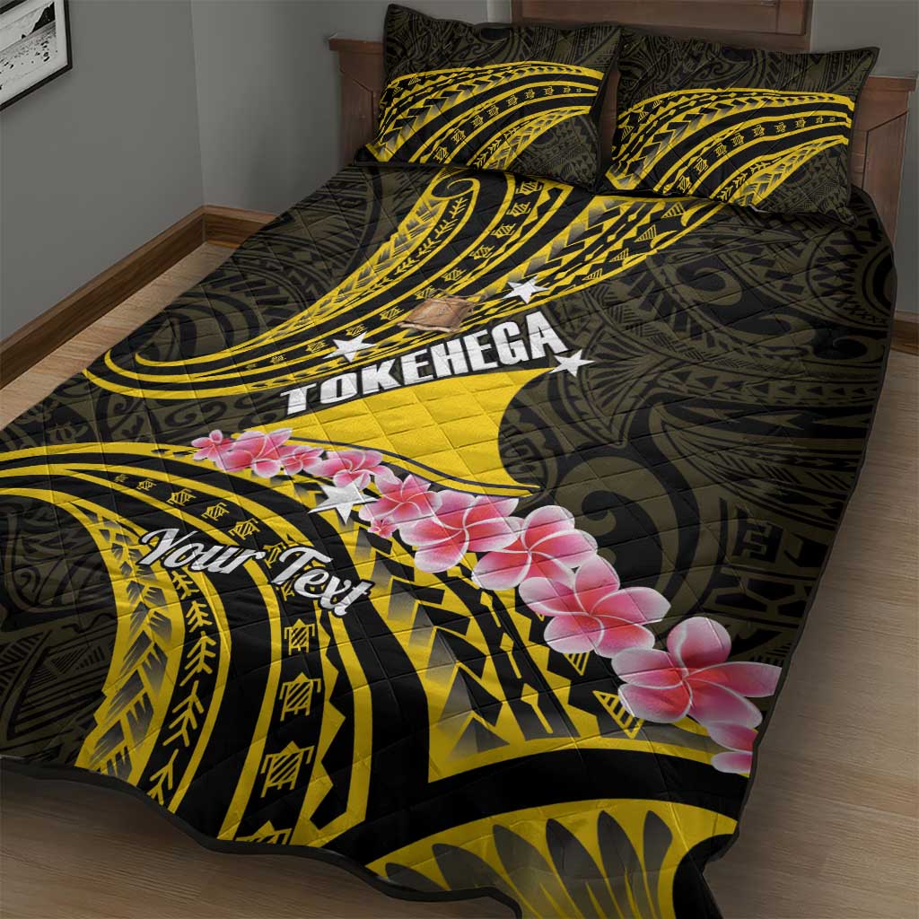 Personalised Tokelau Tokehega Day Quilt Bed Set Tokelauan Tatau Black Color LT14 - Polynesian Pride