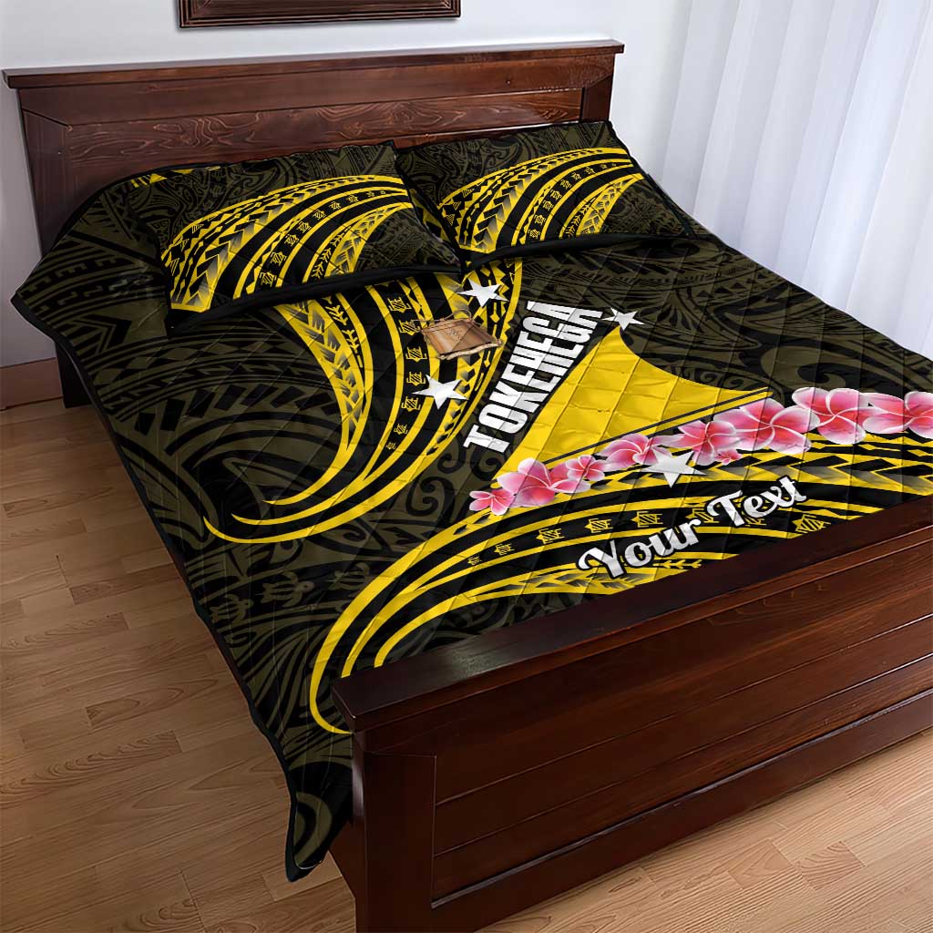 Personalised Tokelau Tokehega Day Quilt Bed Set Tokelauan Tatau Black Color LT14 - Polynesian Pride