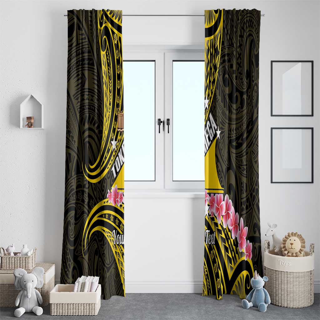 Personalised Tokelau Tokehega Day Window Curtain Tokelauan Tatau Black Color LT14 - Polynesian Pride