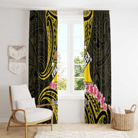 Personalised Tokelau Tokehega Day Window Curtain Tokelauan Tatau Black Color LT14 - Polynesian Pride
