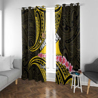 Personalised Tokelau Tokehega Day Window Curtain Tokelauan Tatau Black Color LT14 With Grommets Black - Polynesian Pride