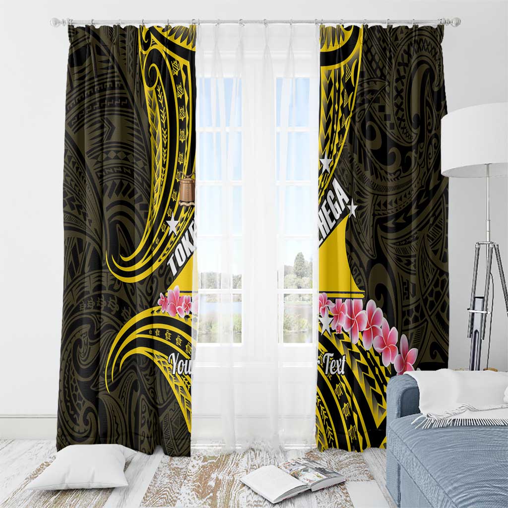 Personalised Tokelau Tokehega Day Window Curtain Tokelauan Tatau Black Color LT14 - Polynesian Pride
