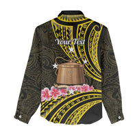Personalised Tokelau Tokehega Day Women Casual Shirt Tokelauan Tatau Black Color LT14 - Polynesian Pride