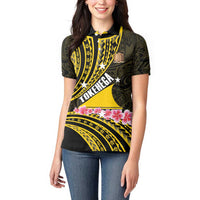 Personalised Tokelau Tokehega Day Women Polo Shirt Tokelauan Tatau Black Color - Polynesian Pride