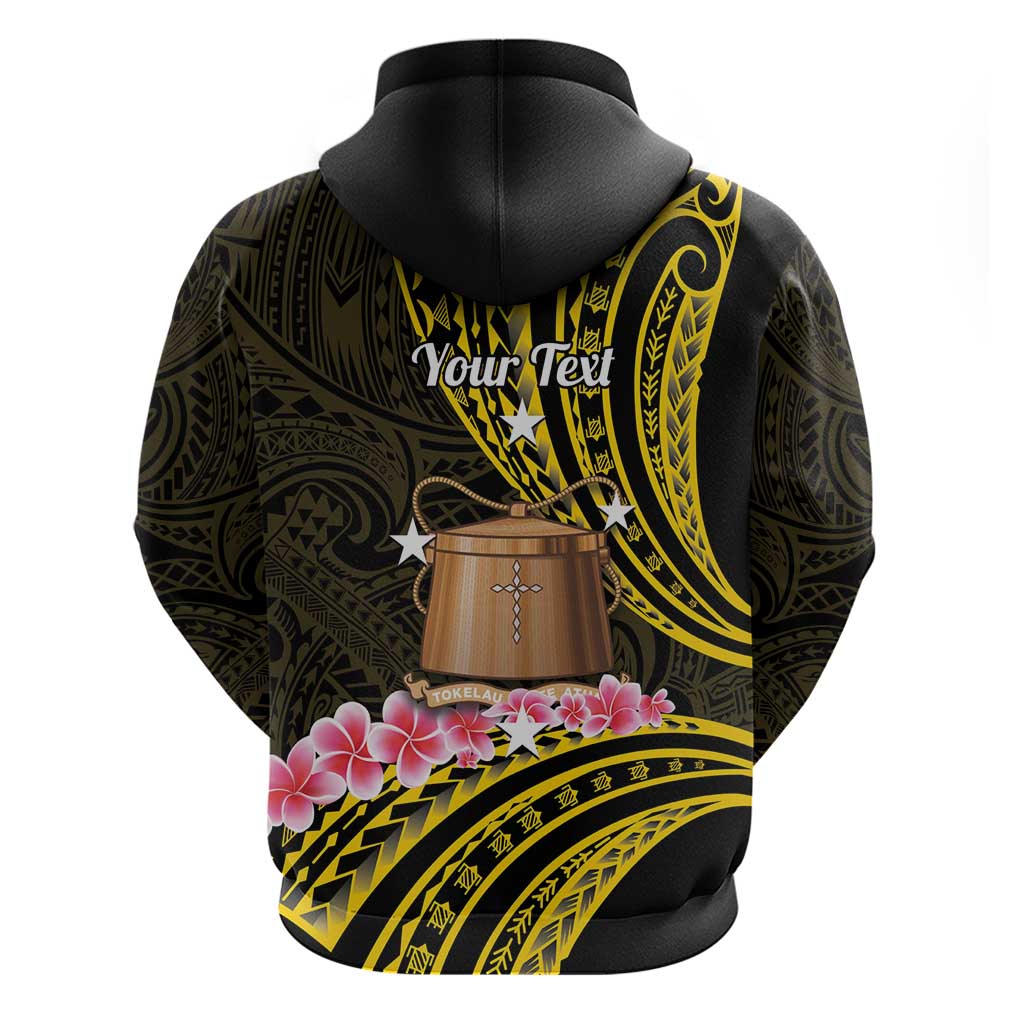 Personalised Tokelau Tokehega Day Zip Hoodie Tokelauan Tatau Black Color LT14 - Polynesian Pride