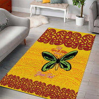 Personalised Tufi Tapa and Tattoo Festival Area Rug PNG Oro Butterfly Tapa Pattern LT14 - Polynesian Pride