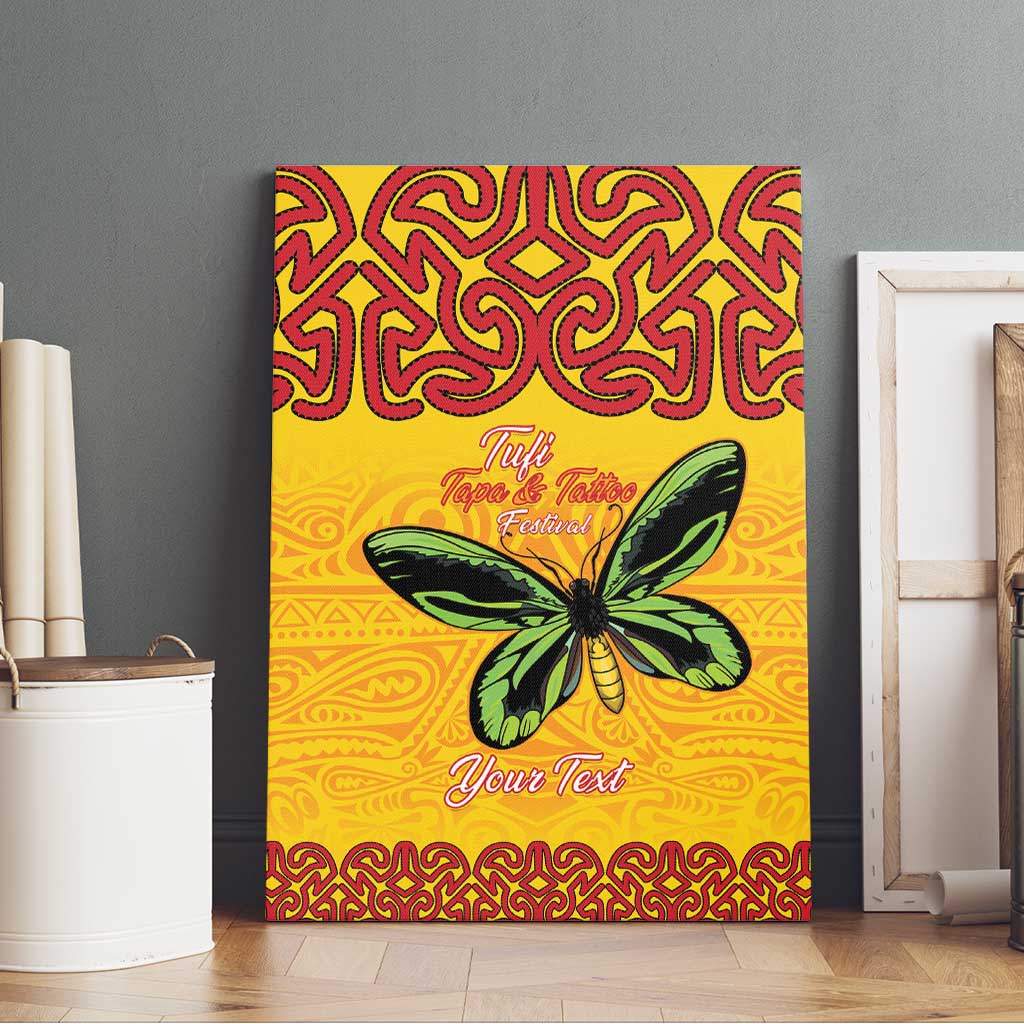Personalised Tufi Tapa and Tattoo Festival Canvas Wall Art PNG Oro Butterfly Tapa Pattern LT14 - Polynesian Pride