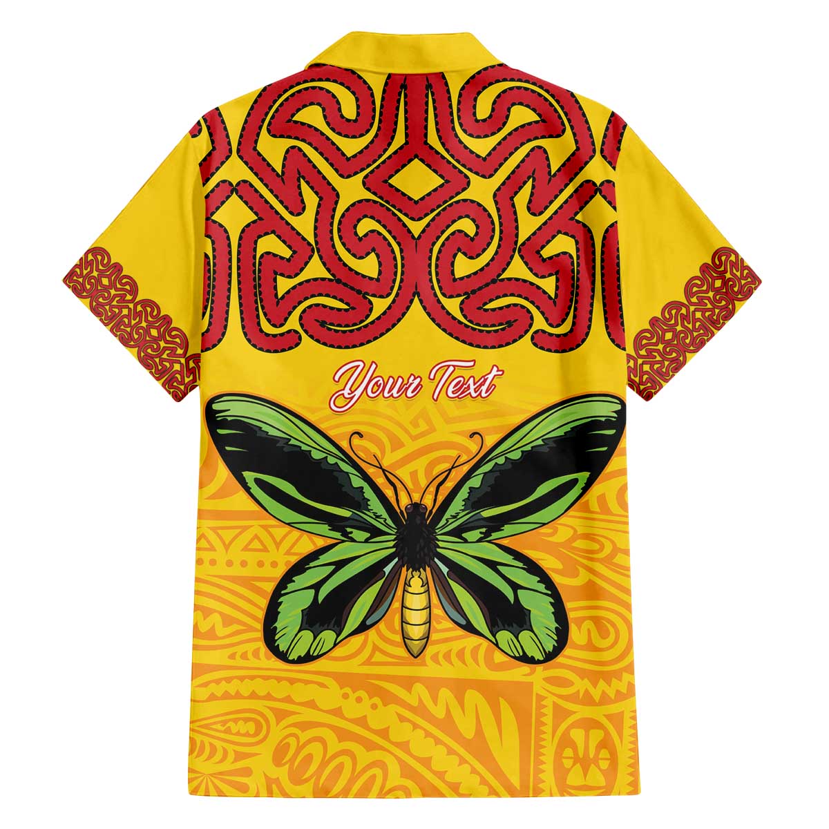 Personalised Tufi Tapa and Tattoo Festival Family Matching Off The Shoulder Long Sleeve Dress and Hawaiian Shirt PNG Oro Butterfly Tapa Pattern LT14 - Polynesian Pride