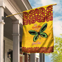 Personalised Tufi Tapa and Tattoo Festival Garden Flag PNG Oro Butterfly Tapa Pattern LT14 House Flag Yellow - Polynesian Pride