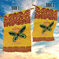 Personalised Tufi Tapa and Tattoo Festival Garden Flag PNG Oro Butterfly Tapa Pattern LT14 - Polynesian Pride
