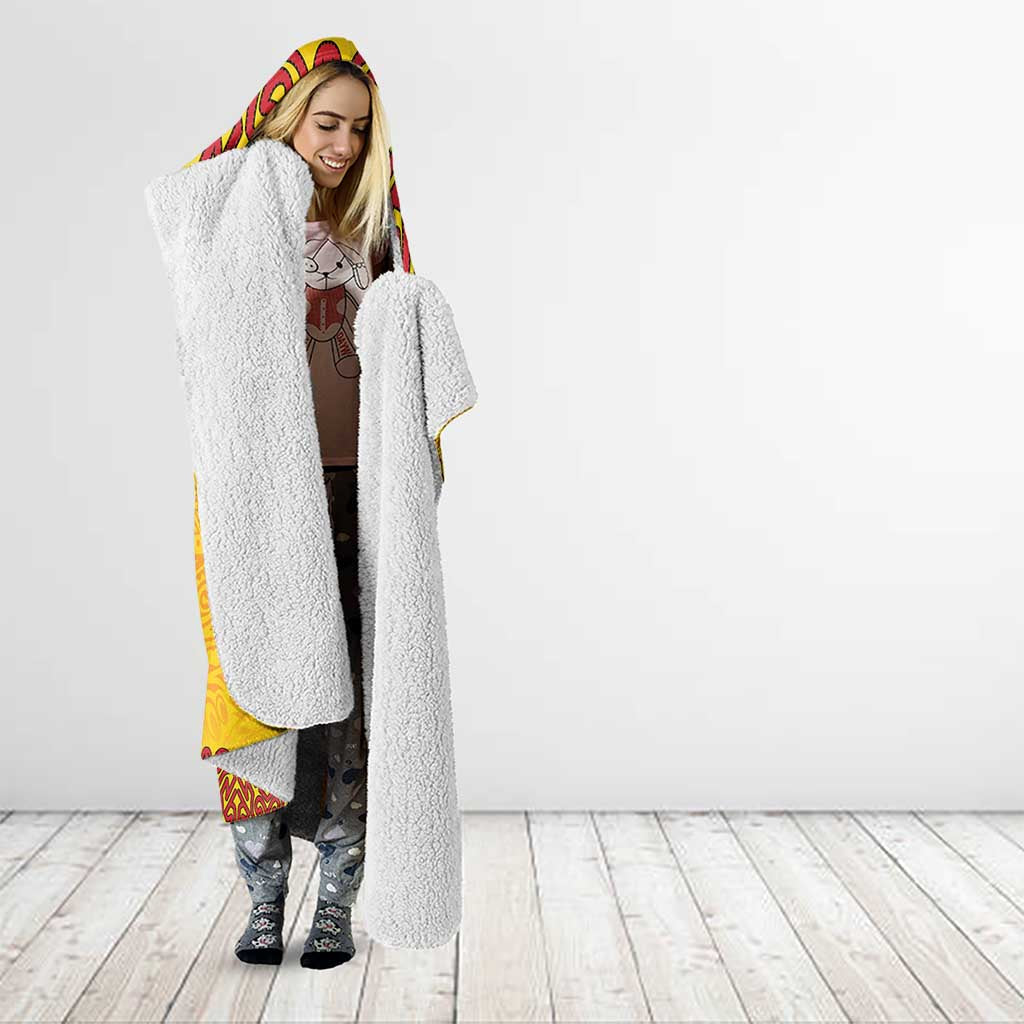 Personalised Tufi Tapa and Tattoo Festival Hooded Blanket PNG Oro Butterfly Tapa Pattern LT14 - Polynesian Pride