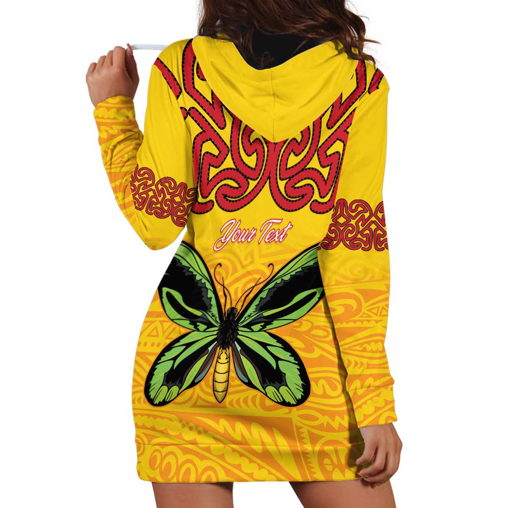 Personalised Tufi Tapa and Tattoo Festival Hoodie Dress PNG Oro Butterfly Tapa Pattern LT14 - Polynesian Pride
