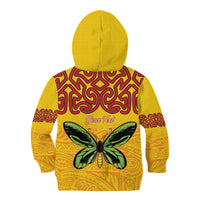 Personalised Tufi Tapa and Tattoo Festival Kid Hoodie PNG Oro Butterfly Tapa Pattern LT14 - Polynesian Pride