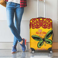 Personalised Tufi Tapa and Tattoo Festival Luggage Cover PNG Oro Butterfly Tapa Pattern LT14 - Polynesian Pride