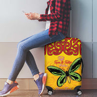 Personalised Tufi Tapa and Tattoo Festival Luggage Cover PNG Oro Butterfly Tapa Pattern LT14 - Polynesian Pride