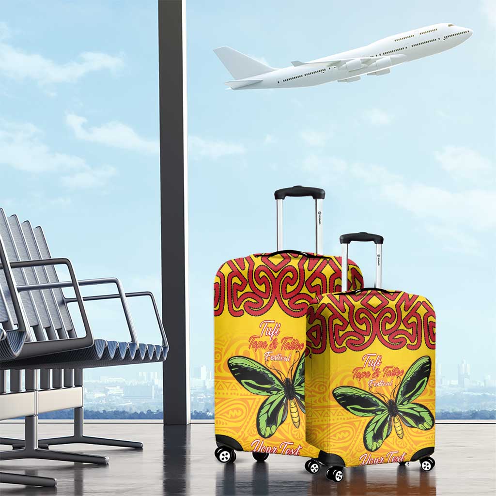 Personalised Tufi Tapa and Tattoo Festival Luggage Cover PNG Oro Butterfly Tapa Pattern LT14 - Polynesian Pride