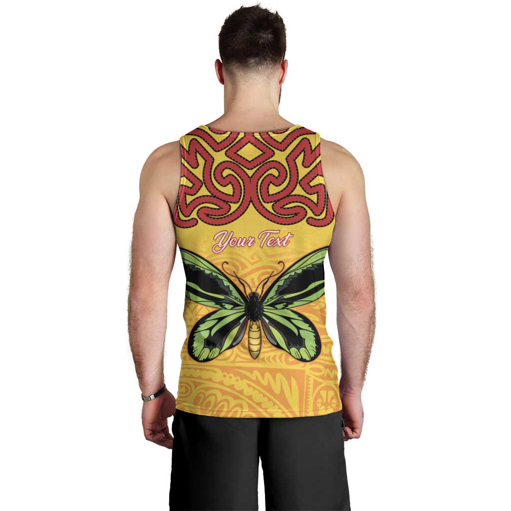 Personalised Tufi Tapa and Tattoo Festival Men Tank Top PNG Oro Butterfly Tapa Pattern LT14 - Polynesian Pride