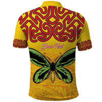 Personalised Tufi Tapa and Tattoo Festival Polo Shirt PNG Oro Butterfly Tapa Pattern LT14 - Polynesian Pride
